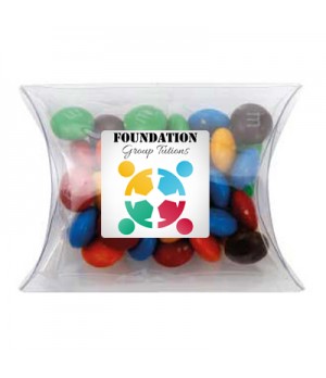 Clear Pillow Box with M&M