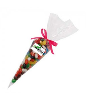Confectionery Cones with Mixed Jelly Beans