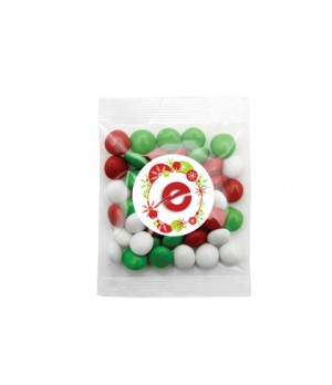 Red,Green and White Mix of Chocolate Gems