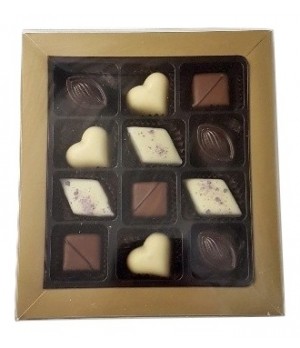 12pc (Unbranded) Chocolate Gift Box with Ribbon