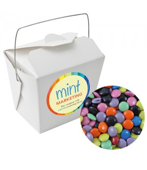 Paper Noodle Box with Mixed Chocolate Gems