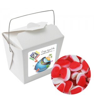 Paper Noodle Box with Strawberries & Cream