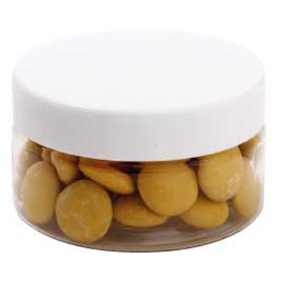 Small Plastic Jar with Chocolate Gems (Corporate Colour)