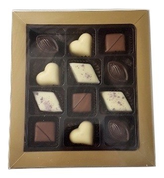 12pc (Unbranded) Chocolate Gift Box with Ribbon