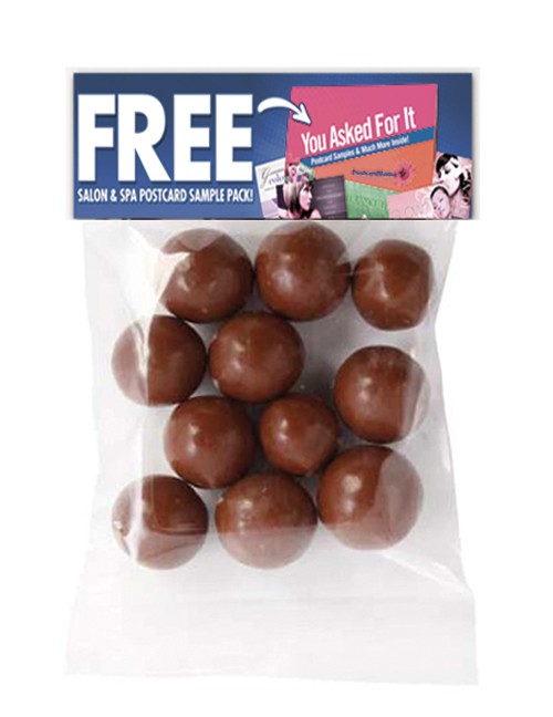 Chocolate Malt balls (image for reference of 100 gram bag)-4-5pc per 50 gram bag