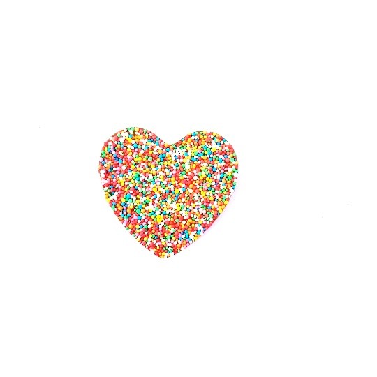 Chocolate Heart Freckle with Custom Printed Sticker