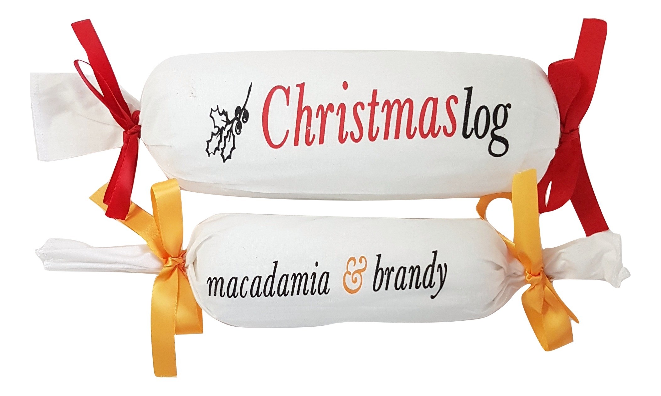 Traditional 500 gram Gluten Free Christmas Puddings wrapped in Custom Printed Cloth
