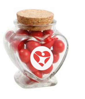 Glass Heart Jar with Choc Red Balls_Jaffa Lookalikes