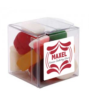 Big Clear Cube with Mixed Lollies
