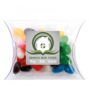 Clear Pillow Box with Mixed Mini Jelly Beans