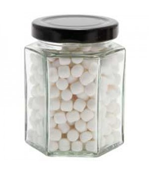 Large Hexagon Jar with Mint Drops