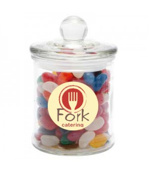 Glass Candy Jar with Jelly Beans
