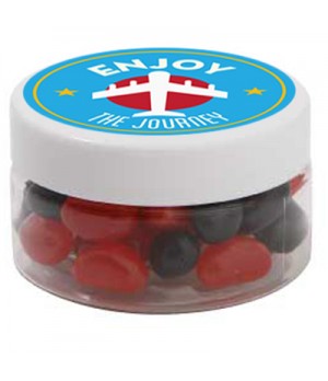Small Plastic Jar with Mini Jelly Beans (Corporate Colour)