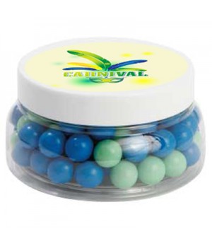 Large Plastic Jar with Chocolate Balls (Green & White or Red only)