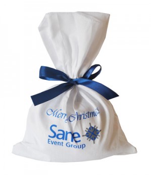Traditional 500 gram Christmas Puddings wrapped in Custom Printed Cloth