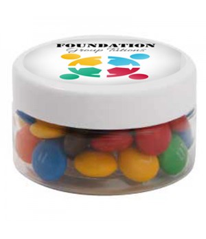 Small Plastic Jar with M&Ms