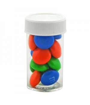 Small Pill bottle with M&M's