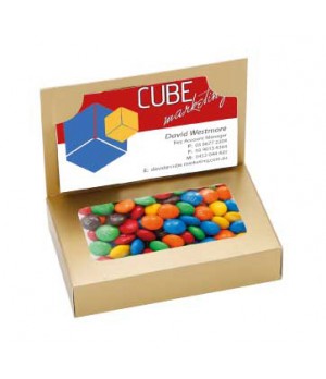 Business Card Box with M&M's