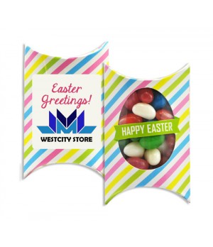 Printed Window Easter Pillow box with Mixed Mini Jelly Beans