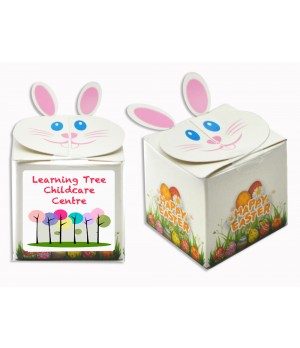 Printed Easter Bunny Box with coloured Chocolate ball