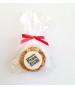 Pack of 2 Printed Cookies with Twist Tie Red Bow Ribbon. 