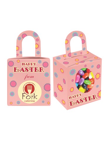 Custom Printed Easter Noodle Box filled with mini Jelly beans mix 